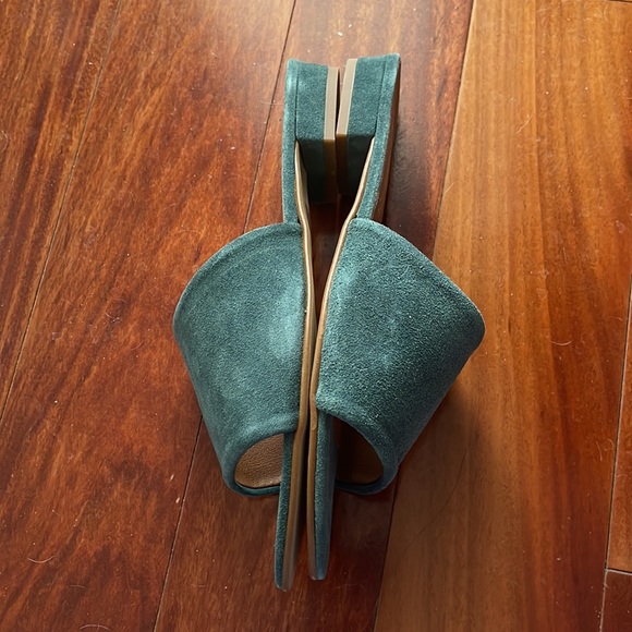 L’intervalle Green Suede ‘Katana’ Mules Sandals Size 40 $118 - Picture 4 of 7